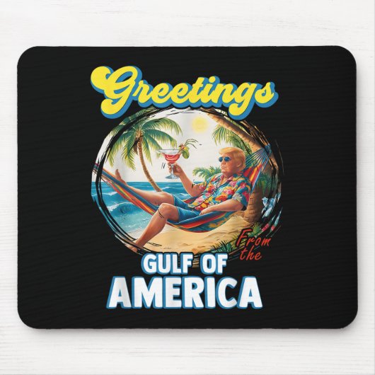 アメリカ湾トランプからの挨拶 マウスパッド (正面)