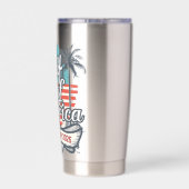 アメリカ湾トランプ2025アメリカ国旗 保温保冷タンブラー (背面)