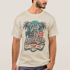 アメリカ湾トランプ2025アメリカ国旗 Tシャツ