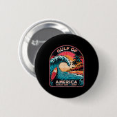 アメリカ湾トランプ2025 缶バッジ (正面&裏面)