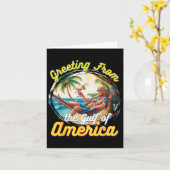 アメリカ湾トランプ・パトリオからの挨拶 カード (黄色い花)
