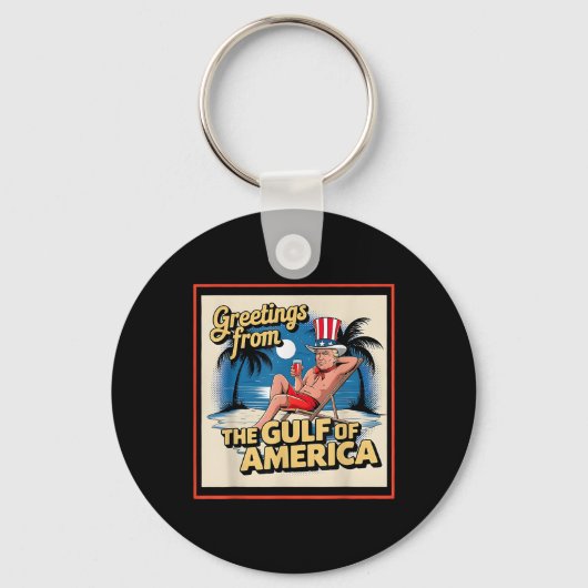 アメリカ湾トランプ・パトリオからの挨拶 キーホルダー (正面)