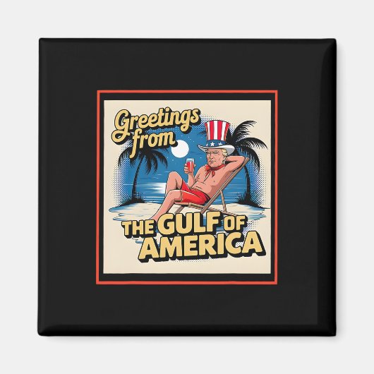 アメリカ湾トランプ・パトリオからの挨拶 マグネット (正面)