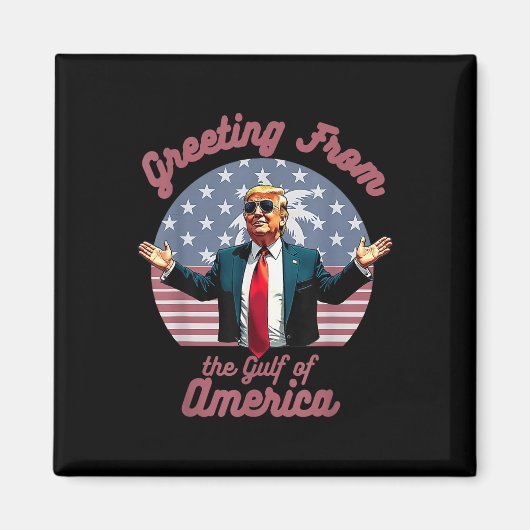 アメリカ湾トランプ・パトリオからの挨拶 マグネット (正面)