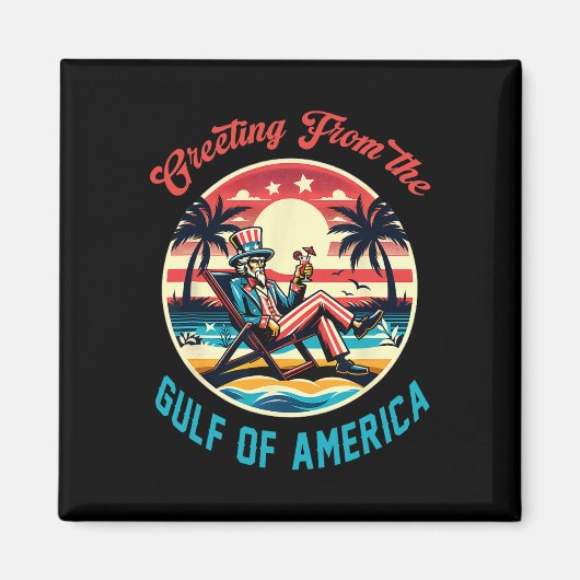 アメリカ湾トランプ・パトリオからの挨拶 マグネット (正面)