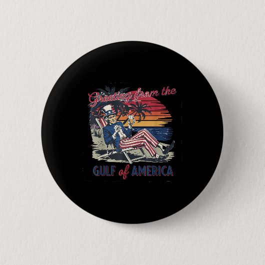 アメリカ湾トランプ・パトリオからの挨拶 缶バッジ (正面)