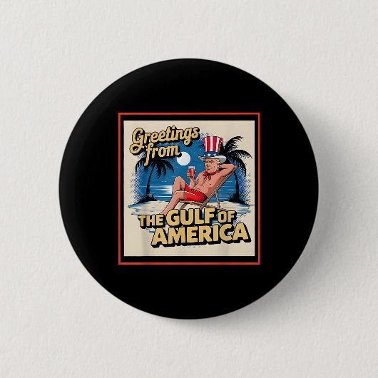 アメリカ湾トランプ・パトリオからの挨拶 缶バッジ (正面)