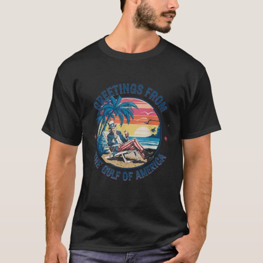 アメリカ湾トランプ・パトリオからの挨拶 Tシャツ (正面)