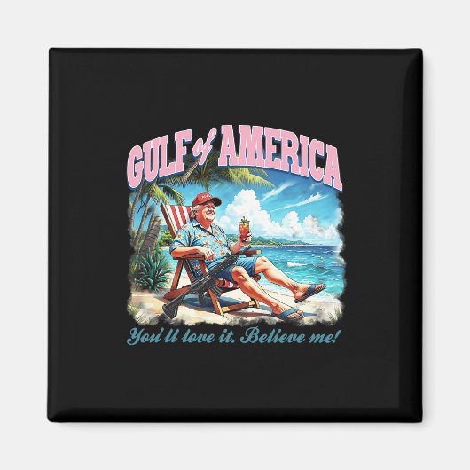 アメリカ湾トランプMが好きにな信じる マグネット (正面)