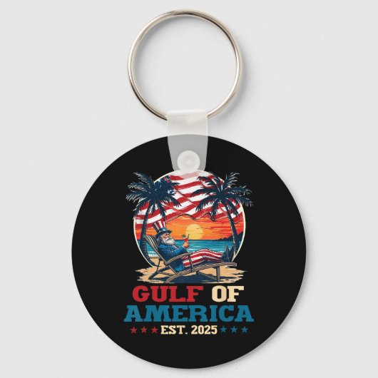 アメリカ湾メキシコ湾Est 2025アメリカ合衆国 キーホルダー (正面)