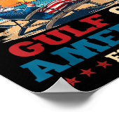 アメリカ湾メキシコ湾Est 2025アメリカ合衆国 ポスター (角)