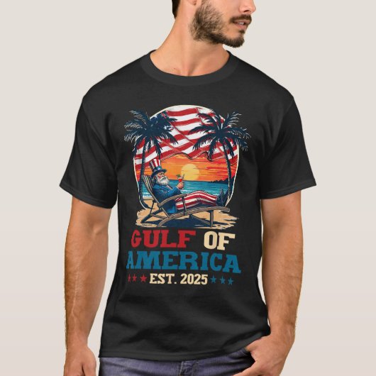 アメリカ湾メキシコ湾Est 2025アメリカ合衆国 Tシャツ (正面)