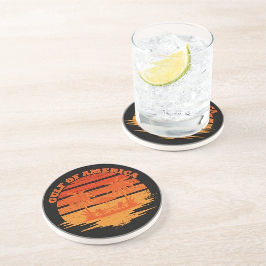 アメリカ湾ヴィンテージアメリカ愛国的デザイン コースター (側面)