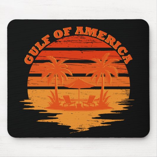 アメリカ湾ヴィンテージアメリカ愛国的デザイン マウスパッド (正面)