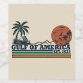 アメリカ湾ヴィンテージ愛国的デザイン ワインラベル (シングルラベル)