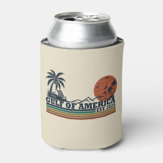 アメリカ湾ヴィンテージ愛国的デザイン 缶クーラー (缶正面)