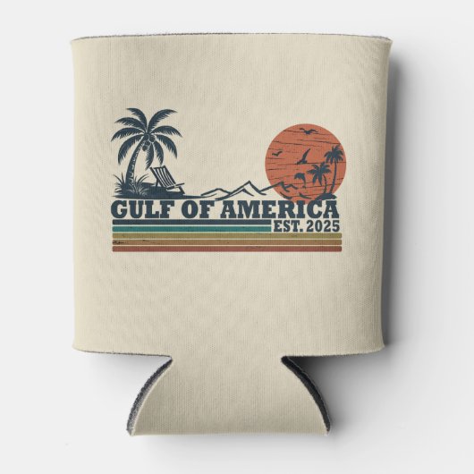 アメリカ湾ヴィンテージ愛国的デザイン 缶クーラー (正面)