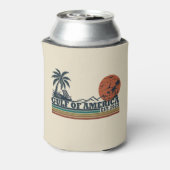 アメリカ湾ヴィンテージ愛国的デザイン 缶クーラー (缶裏面)