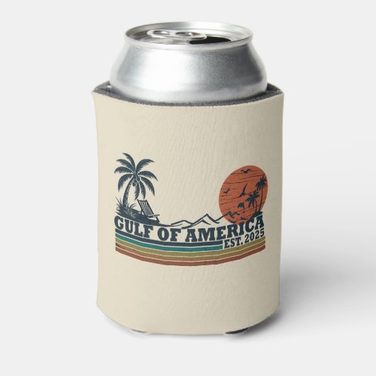 アメリカ湾ヴィンテージ愛国的デザイン 缶クーラー (缶裏面)