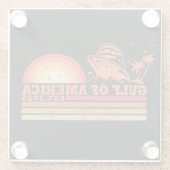 アメリカ湾ヴィンテージ ガラスコースター (裏面)