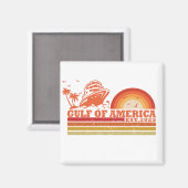 アメリカ湾ヴィンテージ マグネット (正面/裏面)