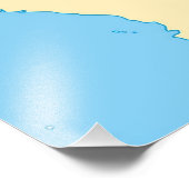 アメリカ湾地図 フォトプリント            (角)