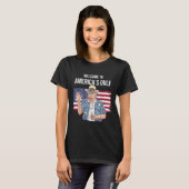 アメリカ湾岸ビーチからの挨拶 Tシャツ (正面フル)