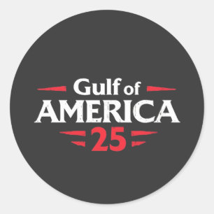 アメリカ湾愛国的アメリカ合衆国トランプ国旗 ラウンドシール