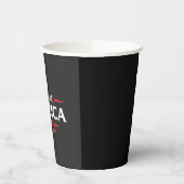 アメリカ湾愛国的アメリカ合衆国トランプ国旗 紙コップ (左)