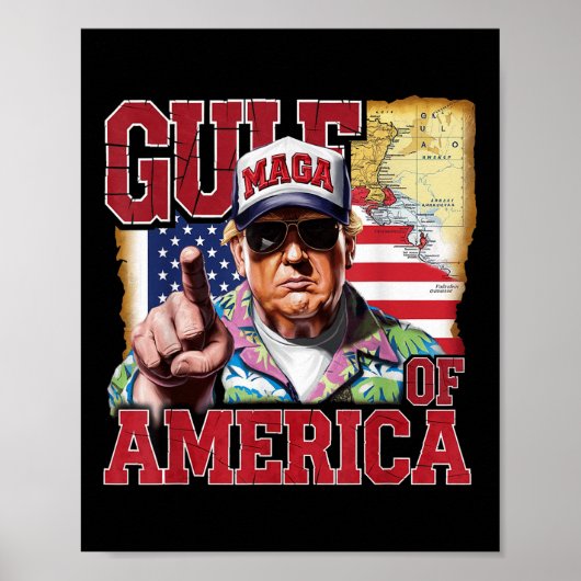 アメリカ湾愛国者からのトランプの挨拶 ポスター (正面)