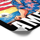 アメリカ湾愛国者からのトランプの挨拶 ポスター (角)