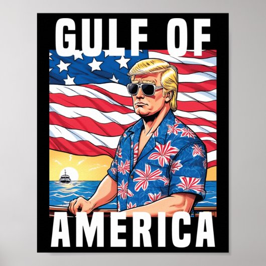 アメリカ湾愛国者からのトランプの挨拶 ポスター (正面)