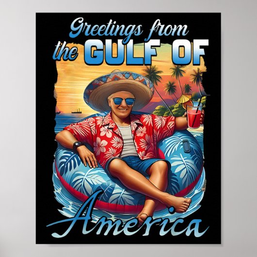 アメリカ湾愛国者からのトランプの挨拶 ポスター (正面)