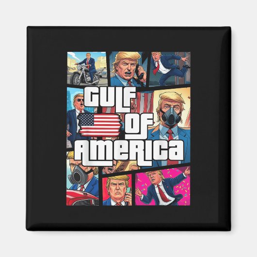 アメリカ湾愛国者からのトランプの挨拶 マグネット (正面)