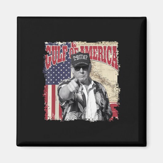 アメリカ湾愛国者からのトランプの挨拶 マグネット (正面)