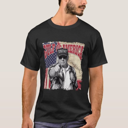 アメリカ湾愛国者からのトランプの挨拶 Tシャツ (正面)