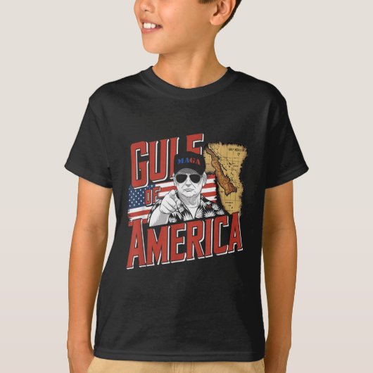 アメリカ湾愛国者からのトランプの挨拶 Tシャツ (正面)