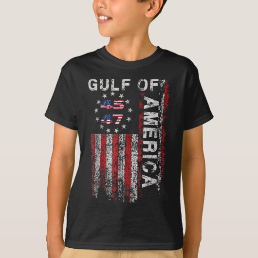 アメリカ湾愛国者からのトランプの挨拶 Tシャツ (正面)