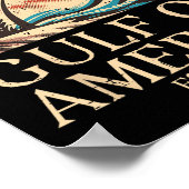 アメリカ湾波ヴィンテージメンズウィメンズキッズ ポスター (角)