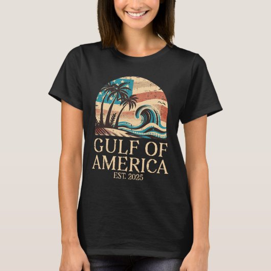 アメリカ湾波ヴィンテージメンズウィメンズキッズ Tシャツ (正面)
