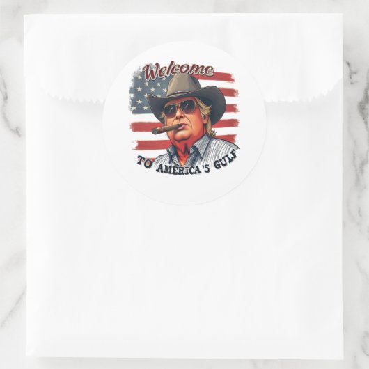 アメリカ湾米トランプへの自由 ラウンドシール (バッグ)