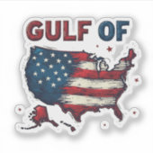 アメリカ湾米国の地図トランプ米国メキシコ湾 シール (正面)