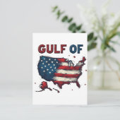 アメリカ湾米国の地図トランプ米国メキシコ湾 ポストカード (スタンド正面)