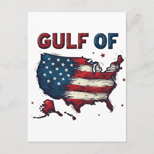アメリカ湾米国の地図トランプ米国メキシコ湾 ポストカード (正面)