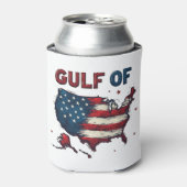 アメリカ湾米国の地図トランプ米国メキシコ湾 缶クーラー (缶正面)