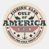 アメリカ湾魚釣りクラブアメリカ愛国者 ラウンドシール (正面)