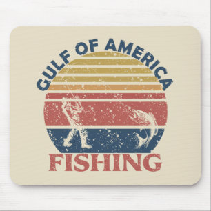 アメリカ湾魚釣りポールアメリカ愛国者 マウスパッド