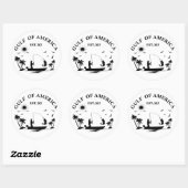 アメリカ湾魚釣りポールアメリカ愛国者 ラウンドシール (シート)