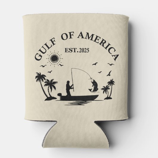 アメリカ湾魚釣りポールアメリカ愛国者 缶クーラー (裏面)