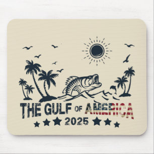 アメリカ湾魚釣り愛国的アメリカ国旗 マウスパッド